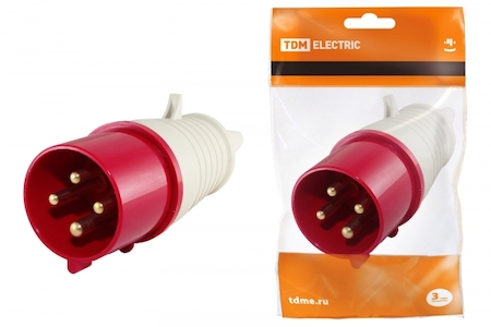 TDM ELECTRIC SQ0601-0002 Вилка 014 3Р+РЕ 16А 380В IP44 TDM